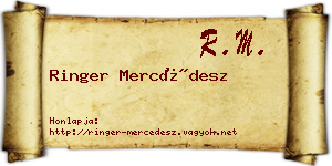 Ringer Mercédesz névjegykártya